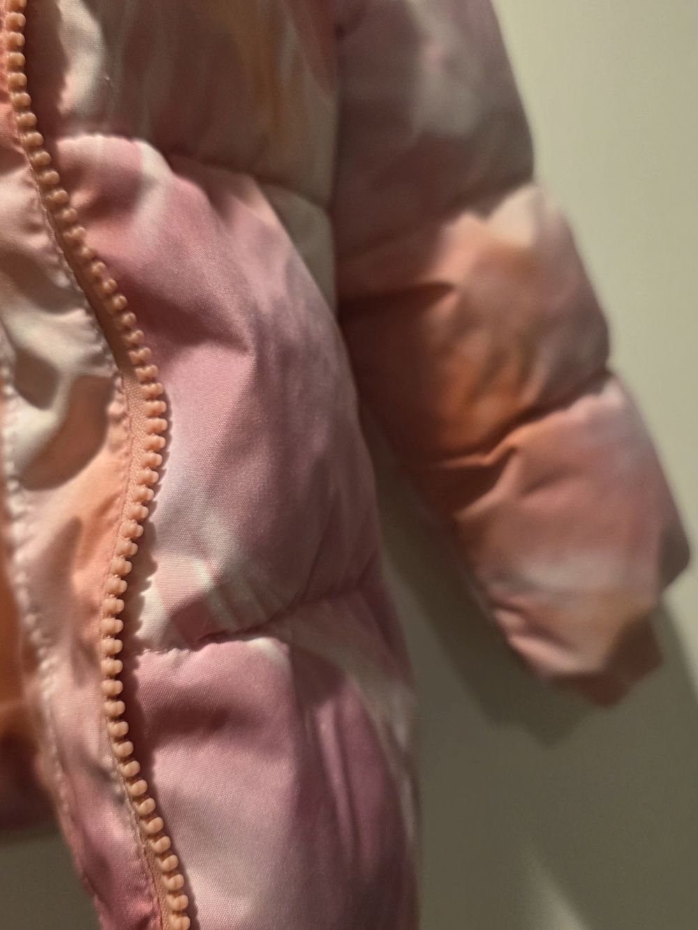 Gerry Toddler Girls Pink Tie-Dye Puffer Jacket Faux Fur Hood Size 2T - Picture 5 of 12